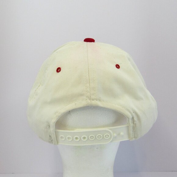 Five Star Graphic Logo Men's White & Red Wide Brim 5 Panel Adj Snapback Cap Hat - Picture 6 of 8